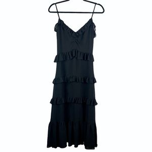 Michael Michael Kors Plunge Tiered Maxi Dress XS